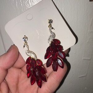 Peacock earrings